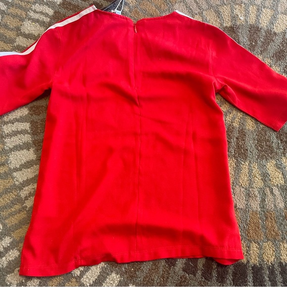 Adidas Red 3 Stripes Tee Jersey - Picture 10 of 13